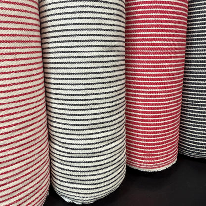 Striped Hickory - Japanese Import - Natural White/Black Stripe