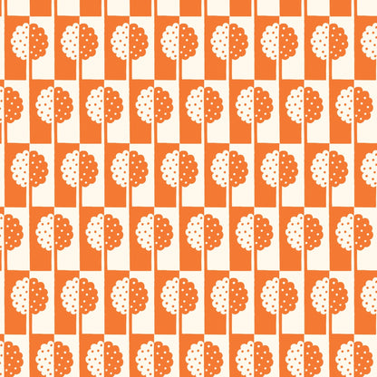 Holly Tree - Orange - Orchard Deco - Ariana Martin - Cloud 9 Fabrics - Poplin - Simplifi Fabric