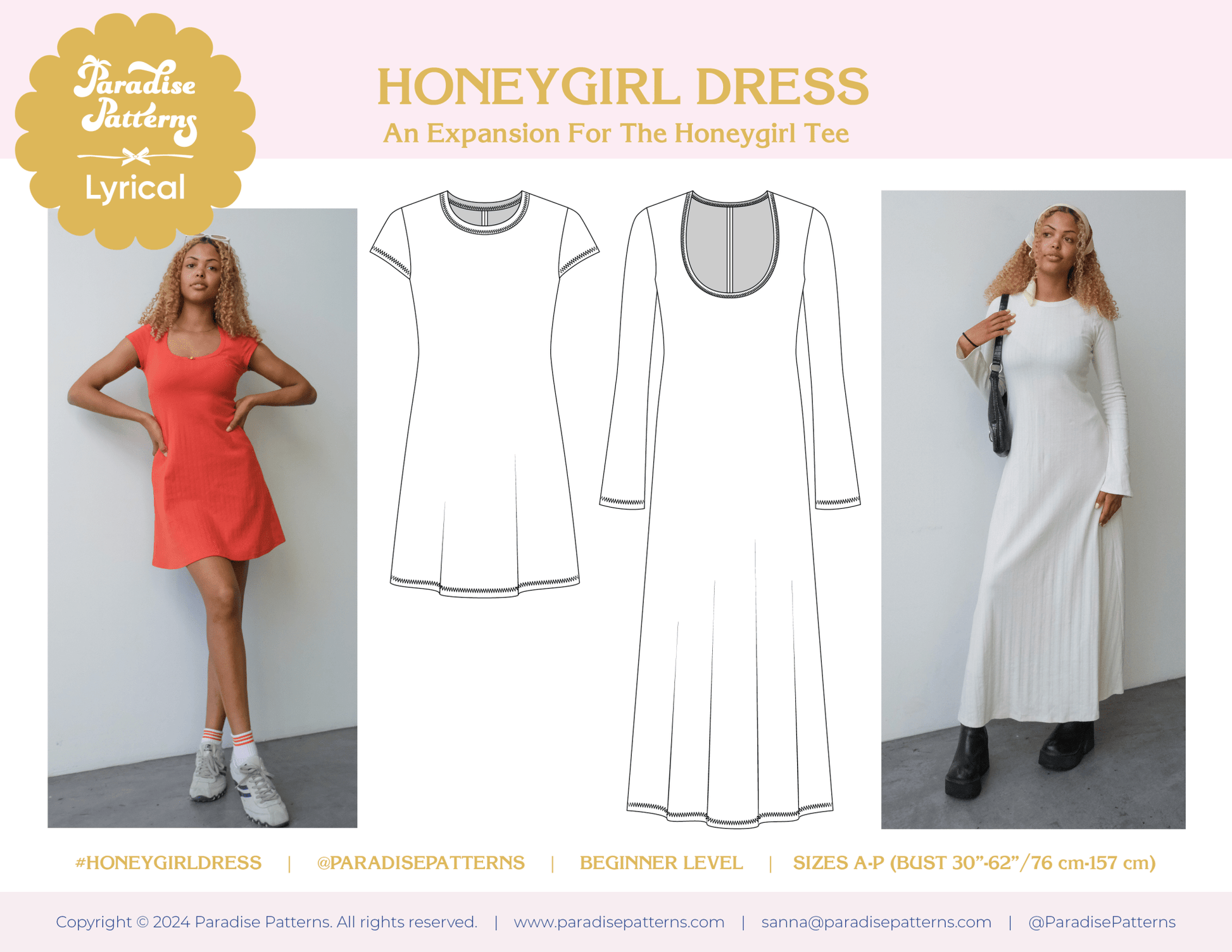 Honeygirl Dress Expansion PDF Pattern - Paradise Patterns - Simplifi Fabric