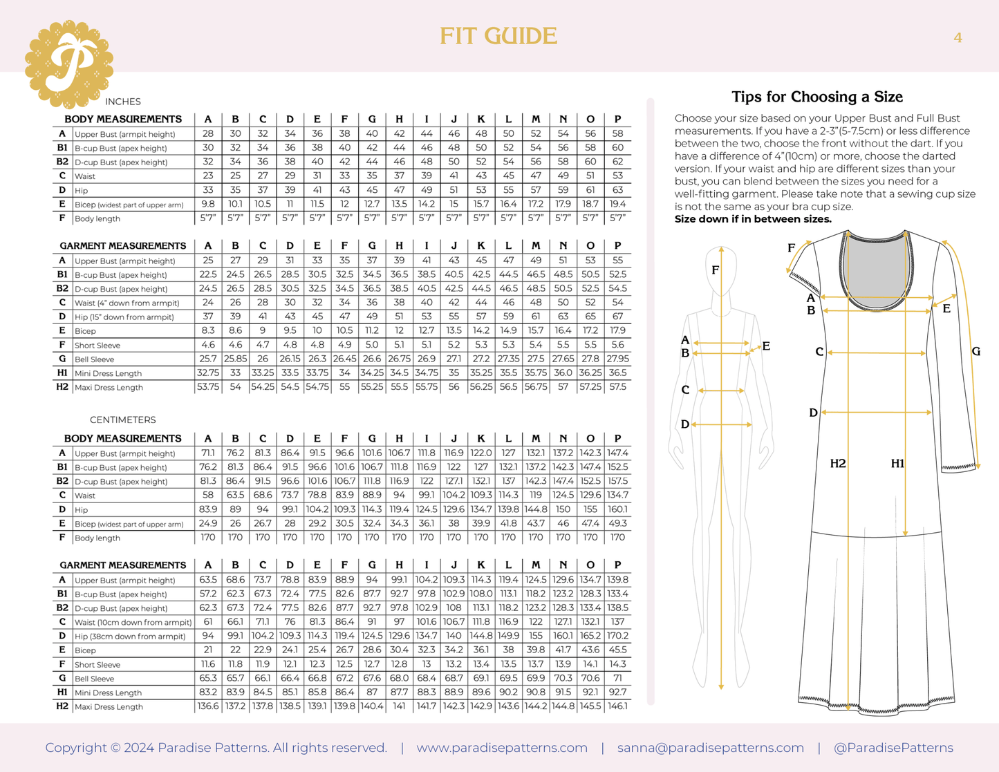 Honeygirl Dress Expansion PDF Pattern - Paradise Patterns - Simplifi Fabric
