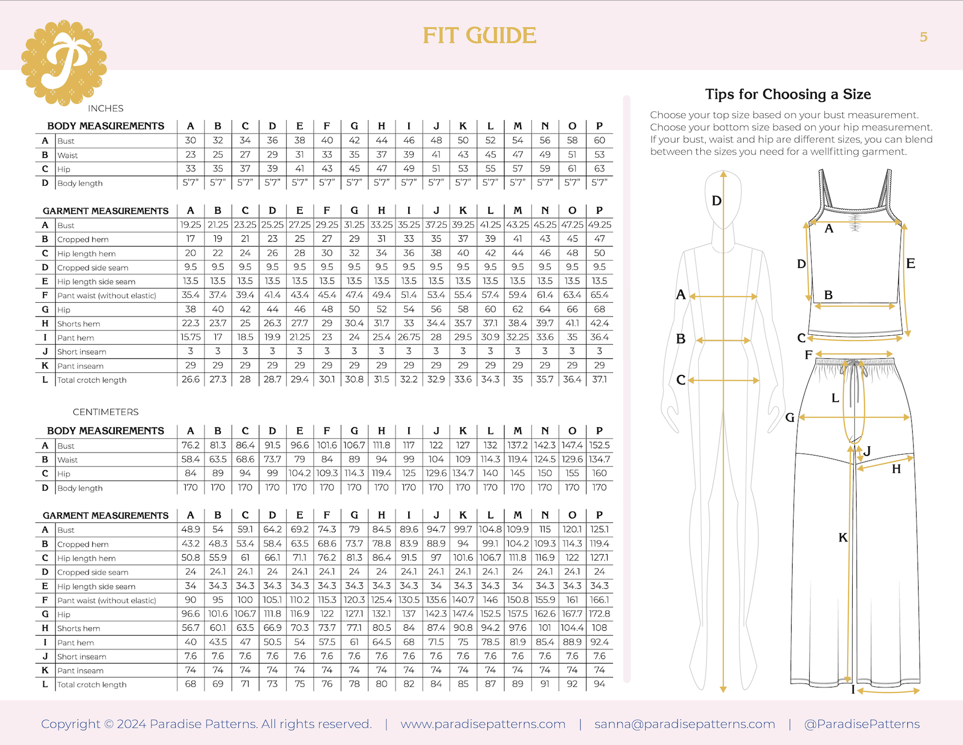 Honeygirl Lounge Set PDF Pattern - Paradise Patterns - Simplifi Fabric