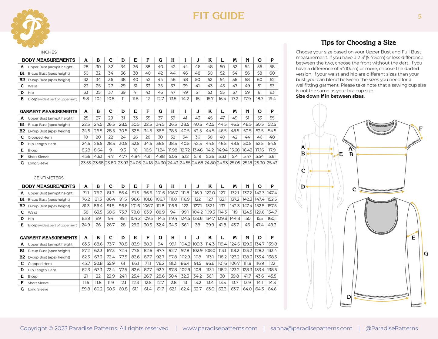 Honeygirl Tee PDF Pattern - Paradise Patterns - Simplifi Fabric