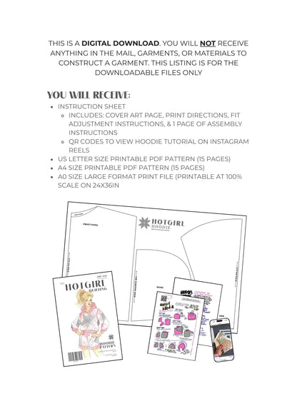Hoodie - PDF Pattern - Hot Girl Quilting - Simplifi Fabric