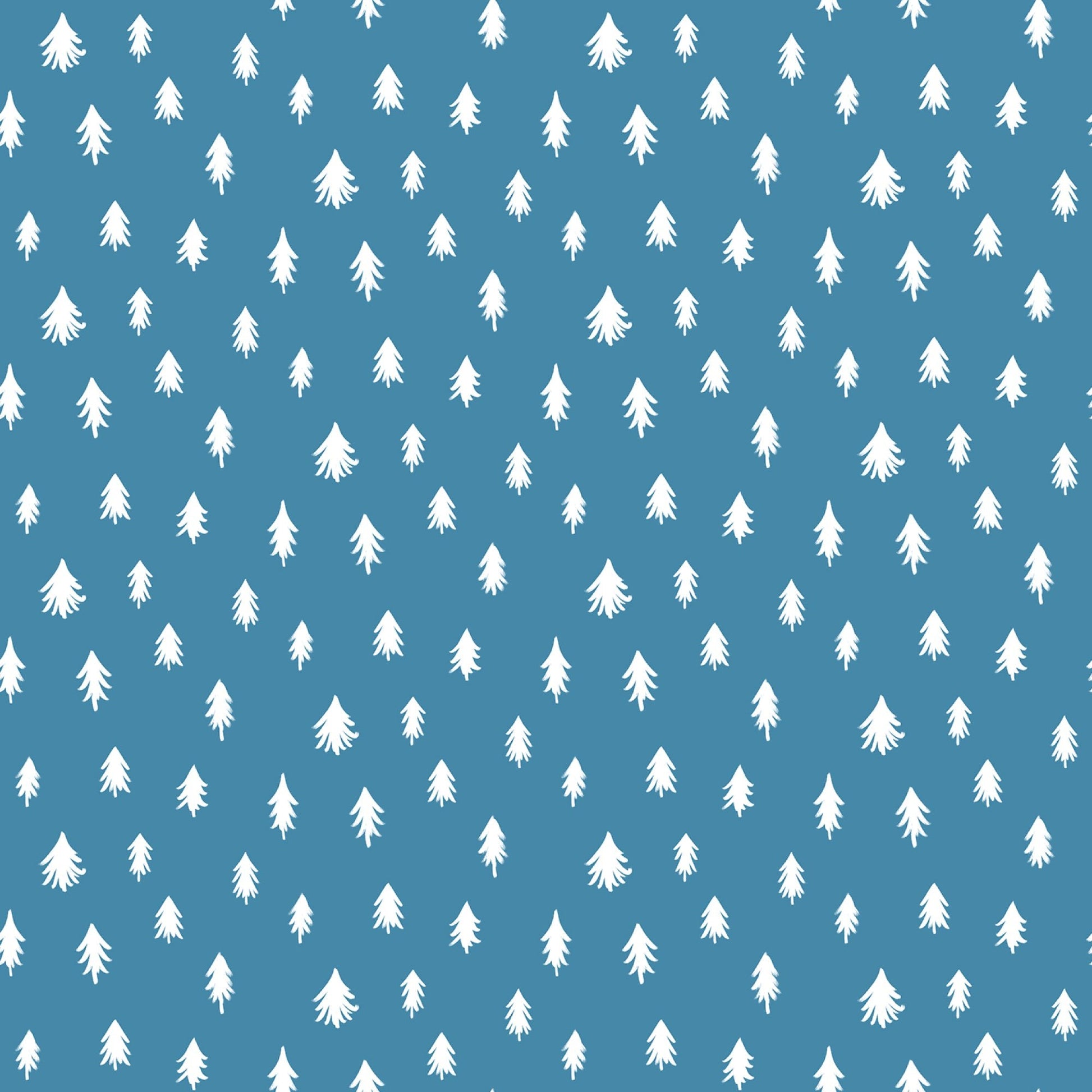 In the Pine - Blue - Camp Canine - Krissy Mast - Cloud 9 Fabrics - Poplin - Simplifi Fabric