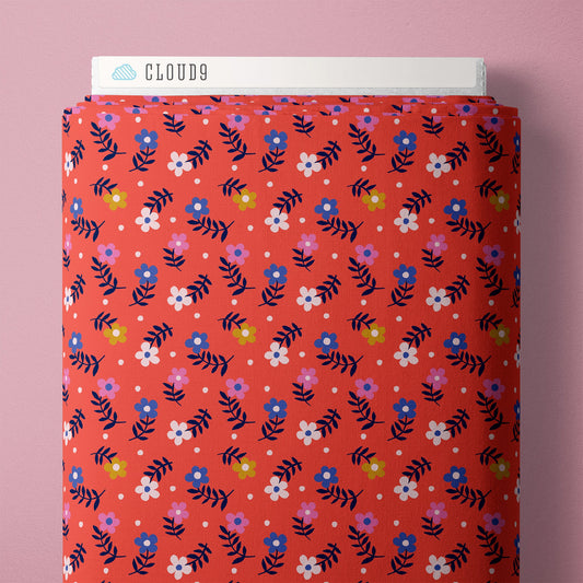 Jazzy Floret - Wonder Jungle - Pip & Lo - Cloud 9 Fabrics - Poplin - Simplifi Fabric