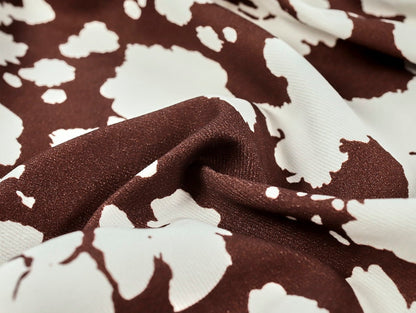 Jessie Cow Print Denim - Ivory - Oeko - Tex 100 - Fabric Godmother - Simplifi Fabric