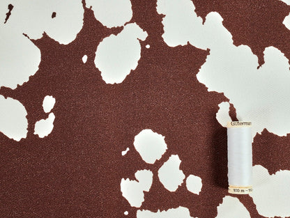 Jessie Cow Print Denim - Ivory - Oeko - Tex 100 - Fabric Godmother - Simplifi Fabric