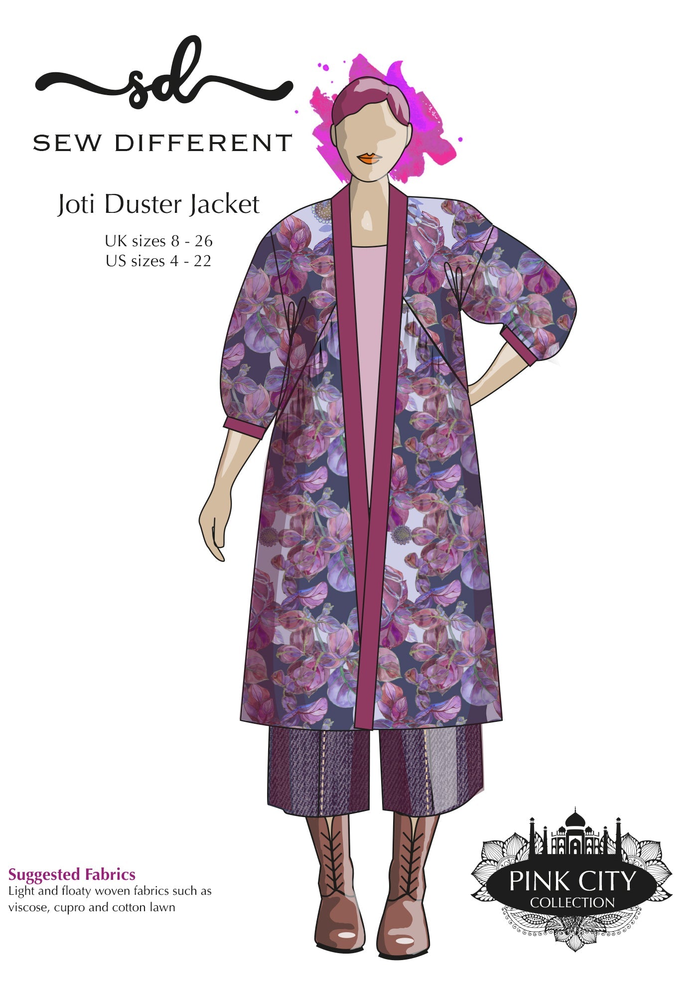 Joti Duster Jacket - Paper Sewing Pattern - Sew Different - Simplifi Fabric