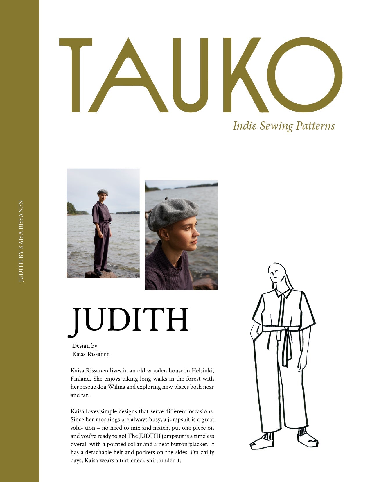 JUDITH Jumpsuit by Kaisa Rissanen PDF Sewing Pattern - TAUKO - Simplifi Fabric