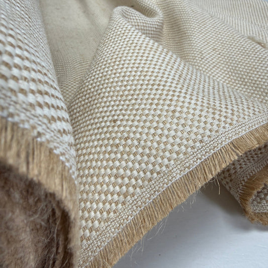Jute + Cotton Blend Textued Fabric - Natural - 416 GSM - Simplifi Fabric