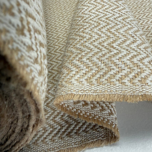 Jute + Cotton Blend Textured Fabric - Natural - 380 GSM - Simplifi Fabric