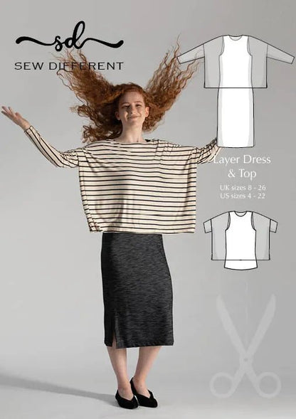 Layer Dress & Top - Paper Sewing Pattern - Sew Different - Simplifi Fabric