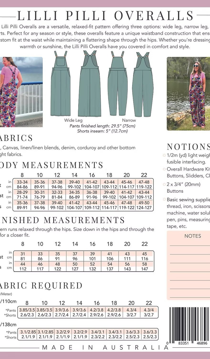 Lilli Pill Overalls - Paper Pattern - Sew to Grow - Simplifi Fabric