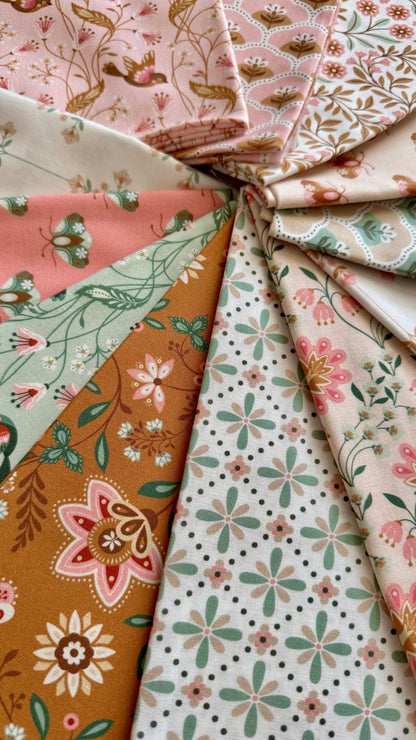 Little Moth - Ivory/Gold - Vintage Charm - Dots & Glory - Cloud 9 Fabrics - Poplin - Simplifi Fabric