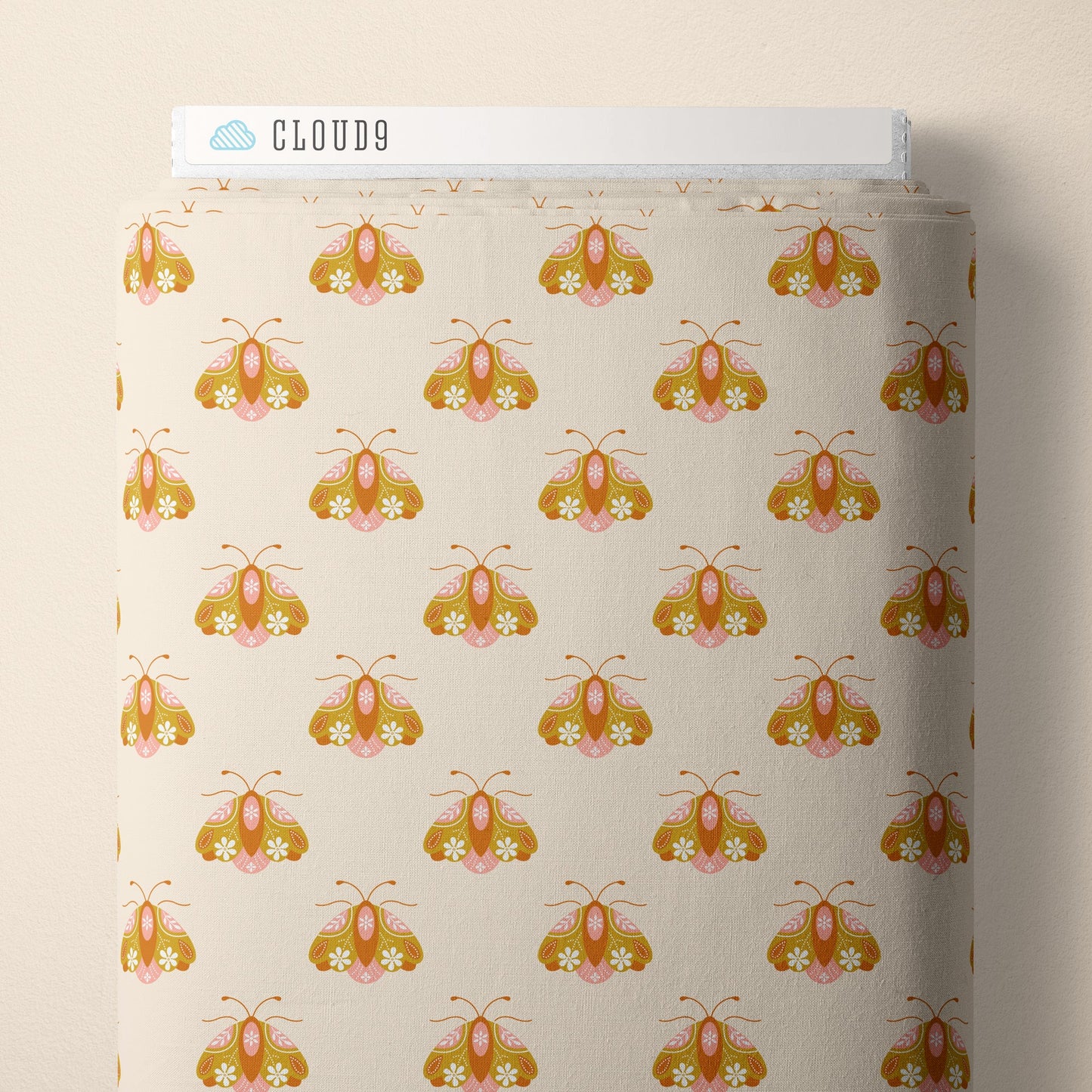 Little Moth - Ivory/Gold - Vintage Charm - Dots & Glory - Cloud 9 Fabrics - Poplin - Simplifi Fabric
