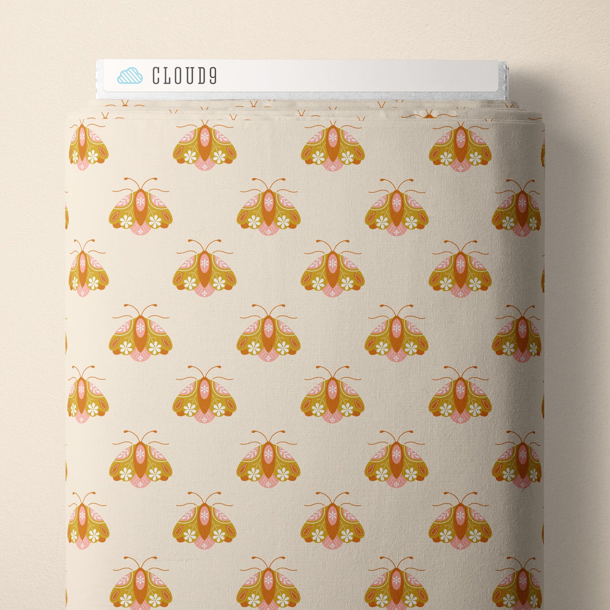 Little Moth - Ivory/Gold - Vintage Charm - Dots & Glory - Cloud 9 Fabrics - Poplin - Simplifi Fabric