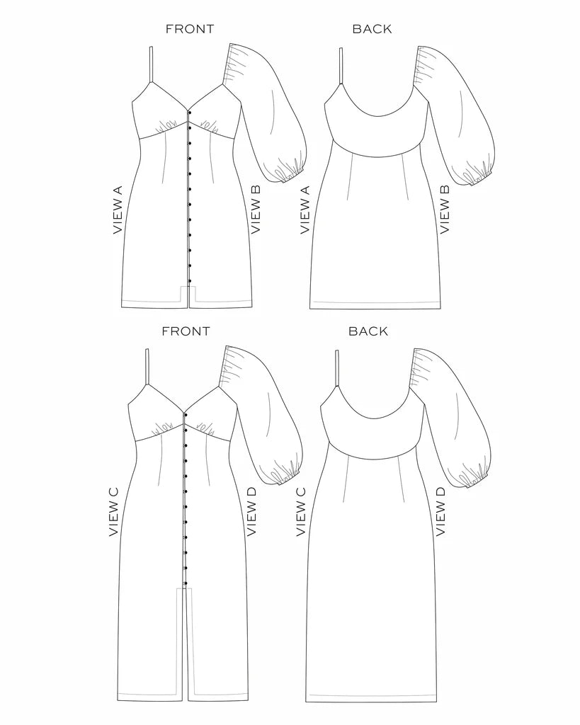 Lora Dress Sewing Pattern - True Bias - Simplifi Fabric