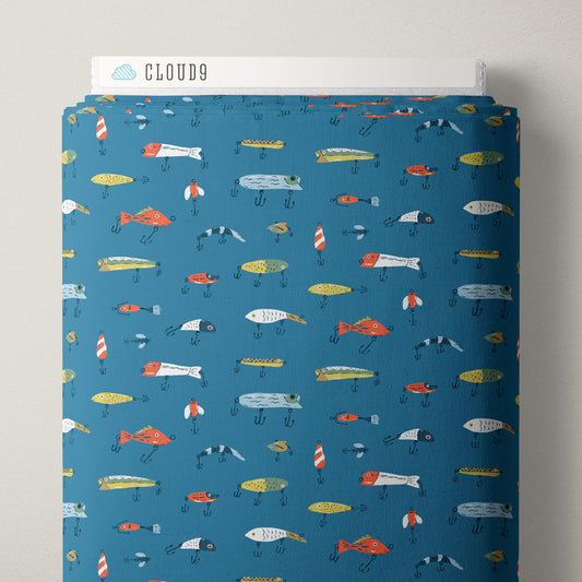 Lots of Lures - Camp Canine - Krissy Mast - Cloud 9 Fabrics - Poplin - Simplifi Fabric
