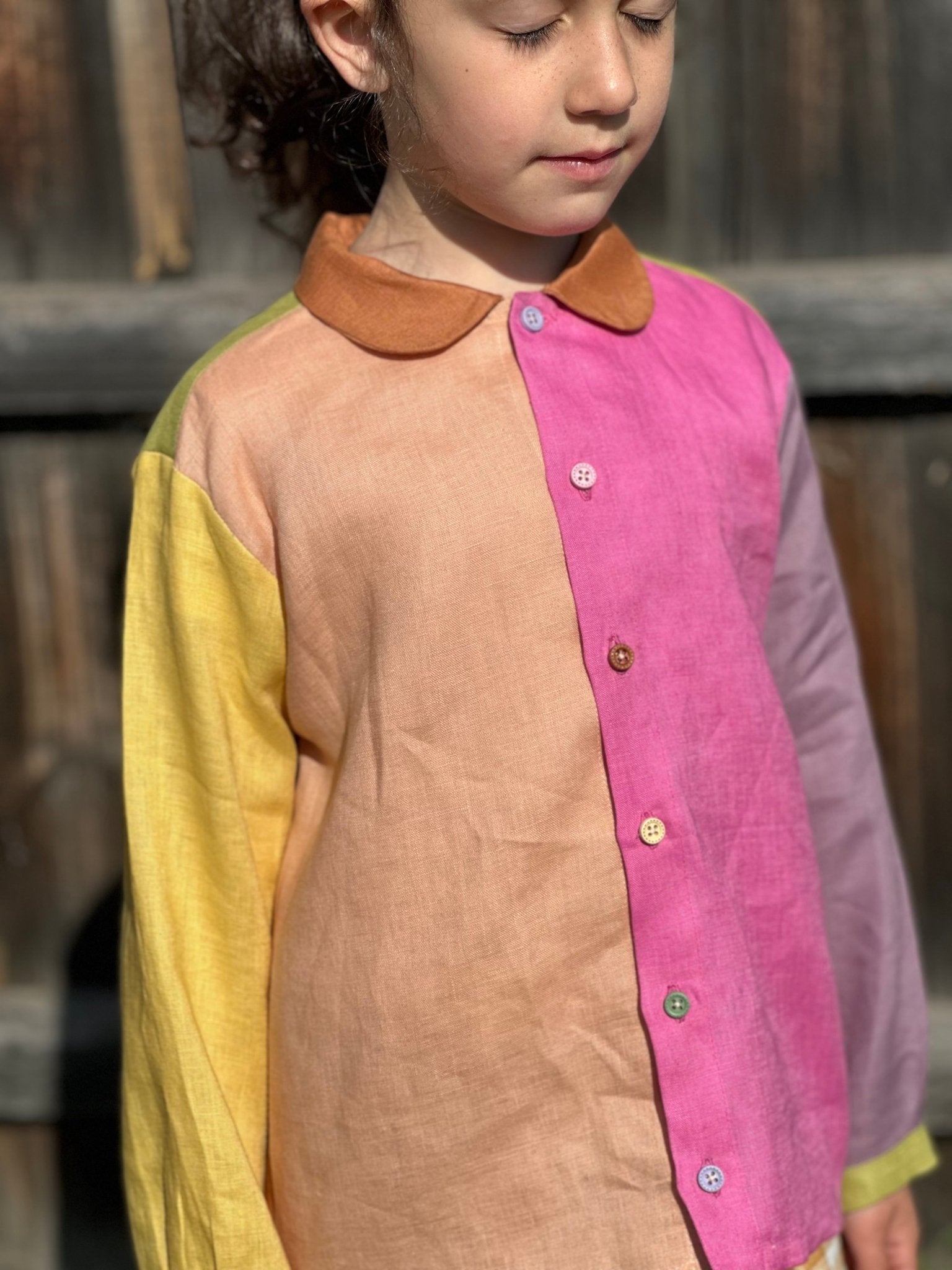 Lou Unisex Kids Shirt (18mo - 12yrs) PDF Sewing Pattern - Atelier Mimito - Simplifi Fabric