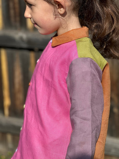 Lou Unisex Kids Shirt (18mo - 12yrs) PDF Sewing Pattern - Atelier Mimito - Simplifi Fabric