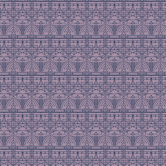 March Balloons - Design B - Murisaki - Frank Lloyd Wright - Cloud 9 Fabrics - Poplin - Simplifi Fabric