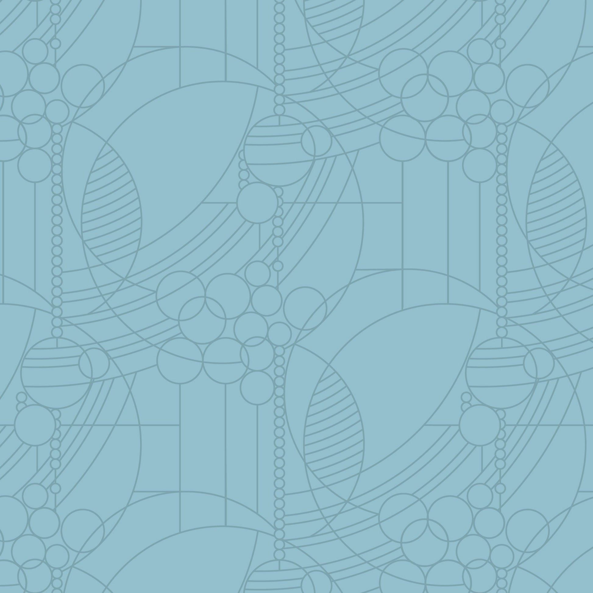 March Balloons - Water - FLW Tone On Tone - Frank Llyod Wright - Cloud 9 Fabrics - Poplin - Simplifi Fabric