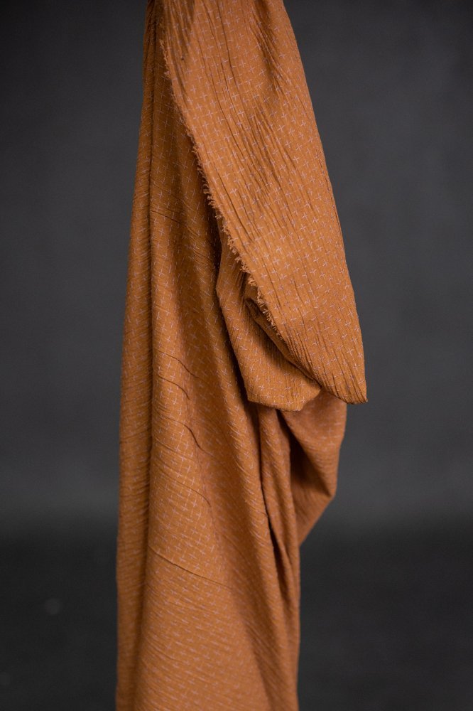 Marcy Rust Cross Stitch Indian Cotton - Merchant & Mills - Simplifi Fabric