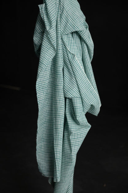 Marley Green Check Handwoven Indian Cotton - Merchant & Mills - Simplifi Fabric