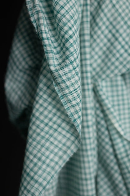 Marley Green Check Handwoven Indian Cotton - Merchant & Mills - Simplifi Fabric