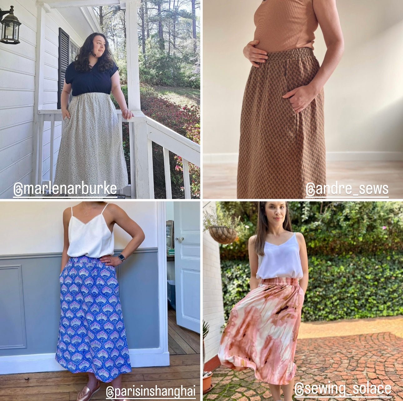 Marlo Womens High Waisted Everyday Skirt PDF Sewing Pattern - Atelier Mimito - Simplifi Fabric