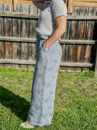 Marlo Womens High Waisted Everyday Trousers PDF Sewing Pattern - Atelier Mimito - Simplifi Fabric