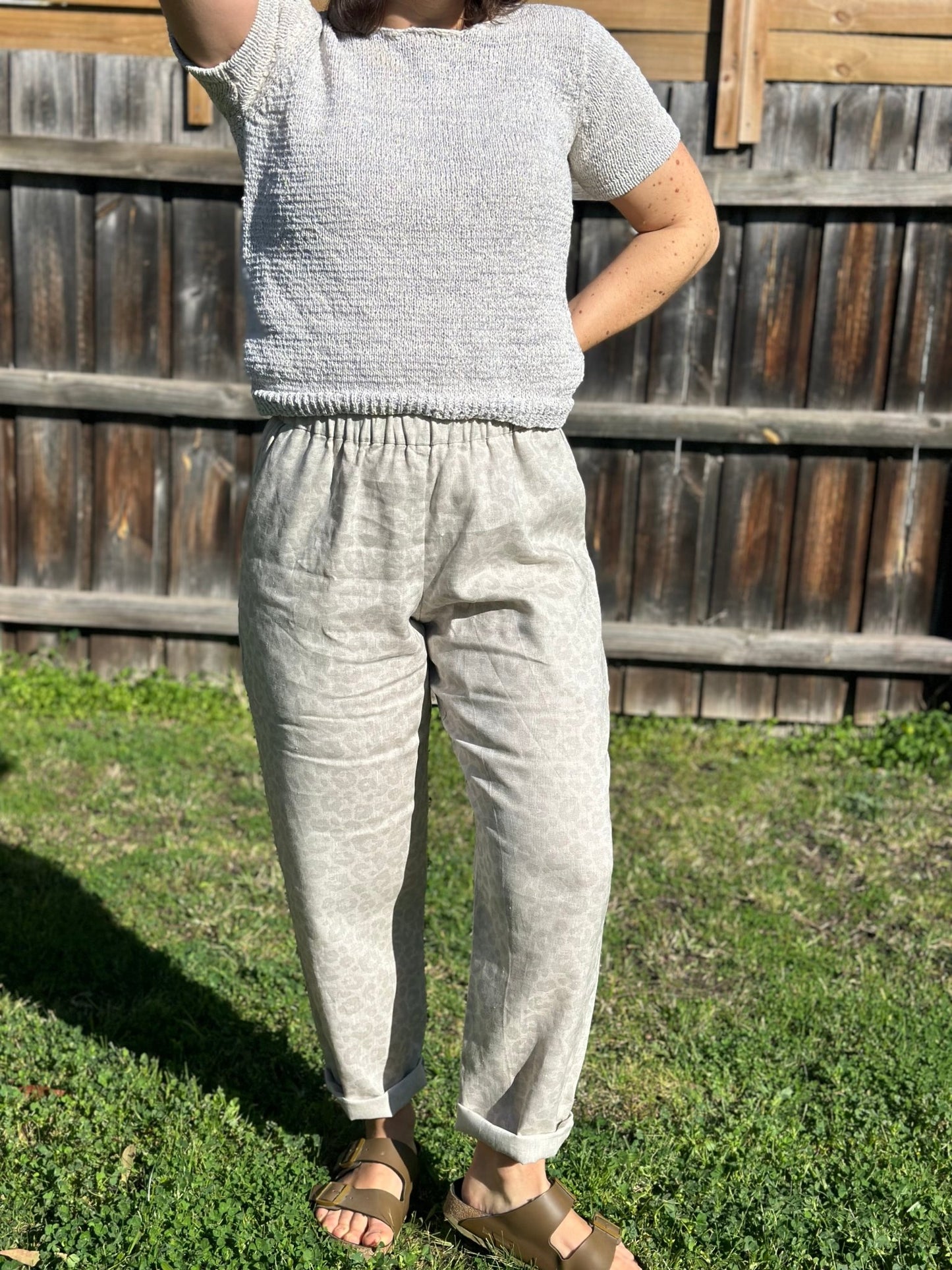 Marlo Womens High Waisted Everyday Trousers PDF Sewing Pattern - Atelier Mimito - Simplifi Fabric