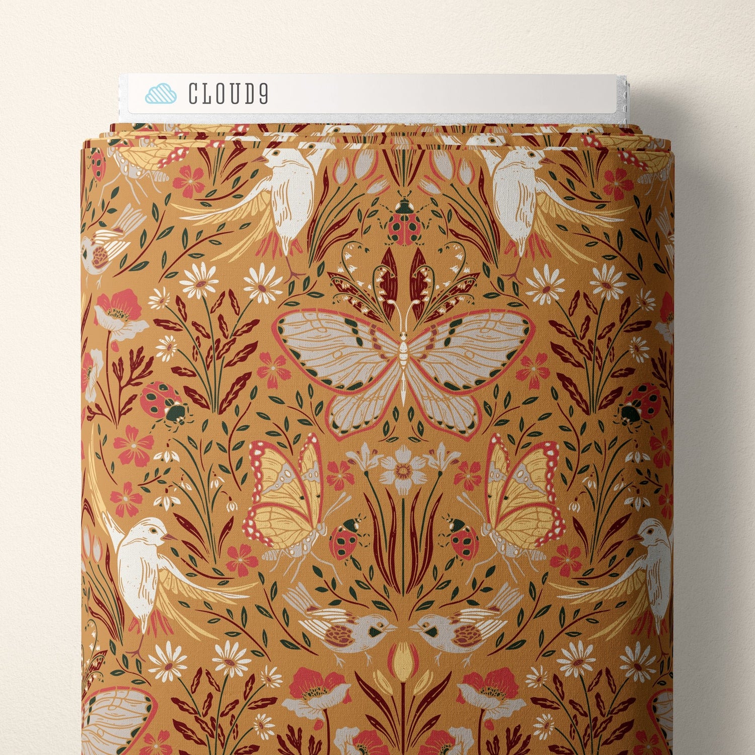 Meadow - Mustard - Eventide - Jillian Anderson - Cloud 9 Fabrics - Poplin - Simplifi Fabric