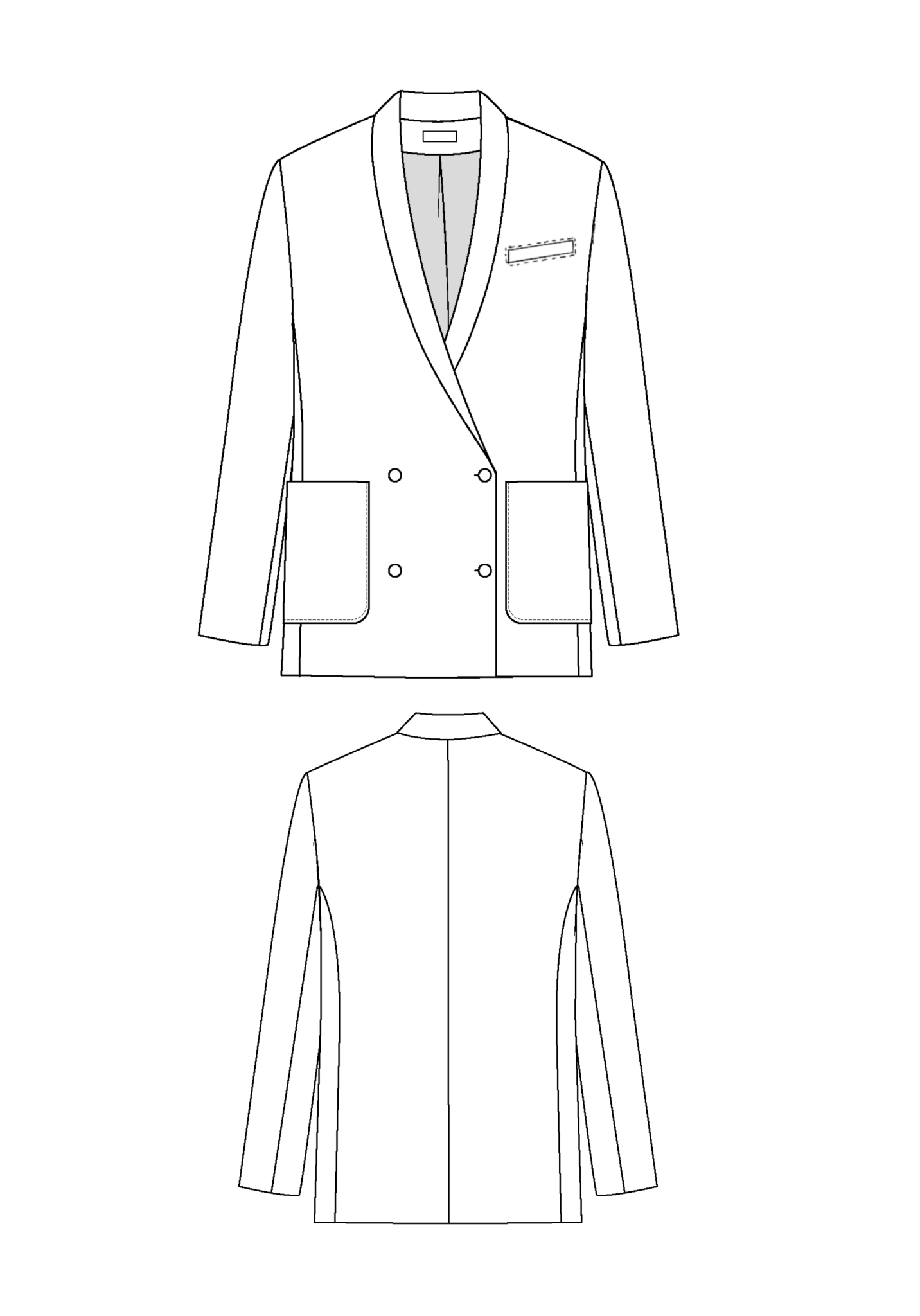 Mimosa Blazer Paper Sewing Pattern - Maison Fauve - Simplifi Fabric