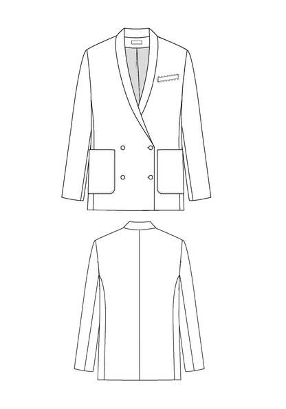Mimosa Blazer Paper Sewing Pattern - Maison Fauve - Simplifi Fabric