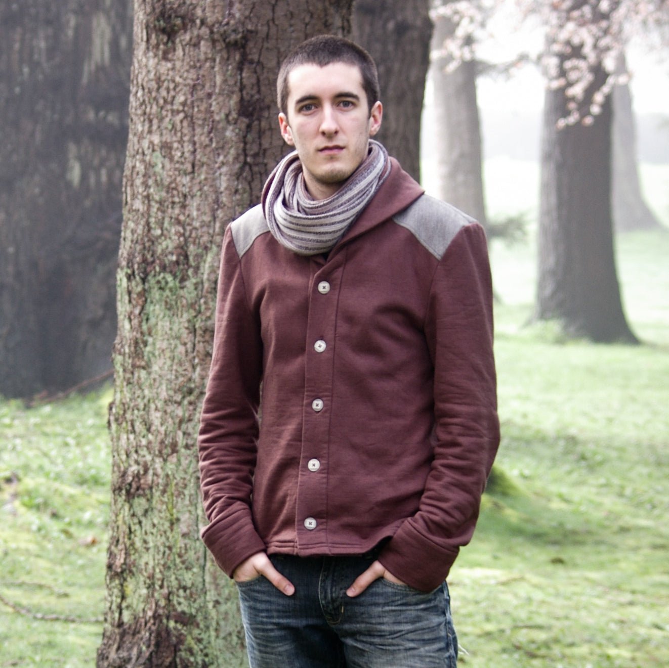 Newcastle Cardigan Mens PDF Sewing Pattern - Thread Theory - Simplifi Fabric