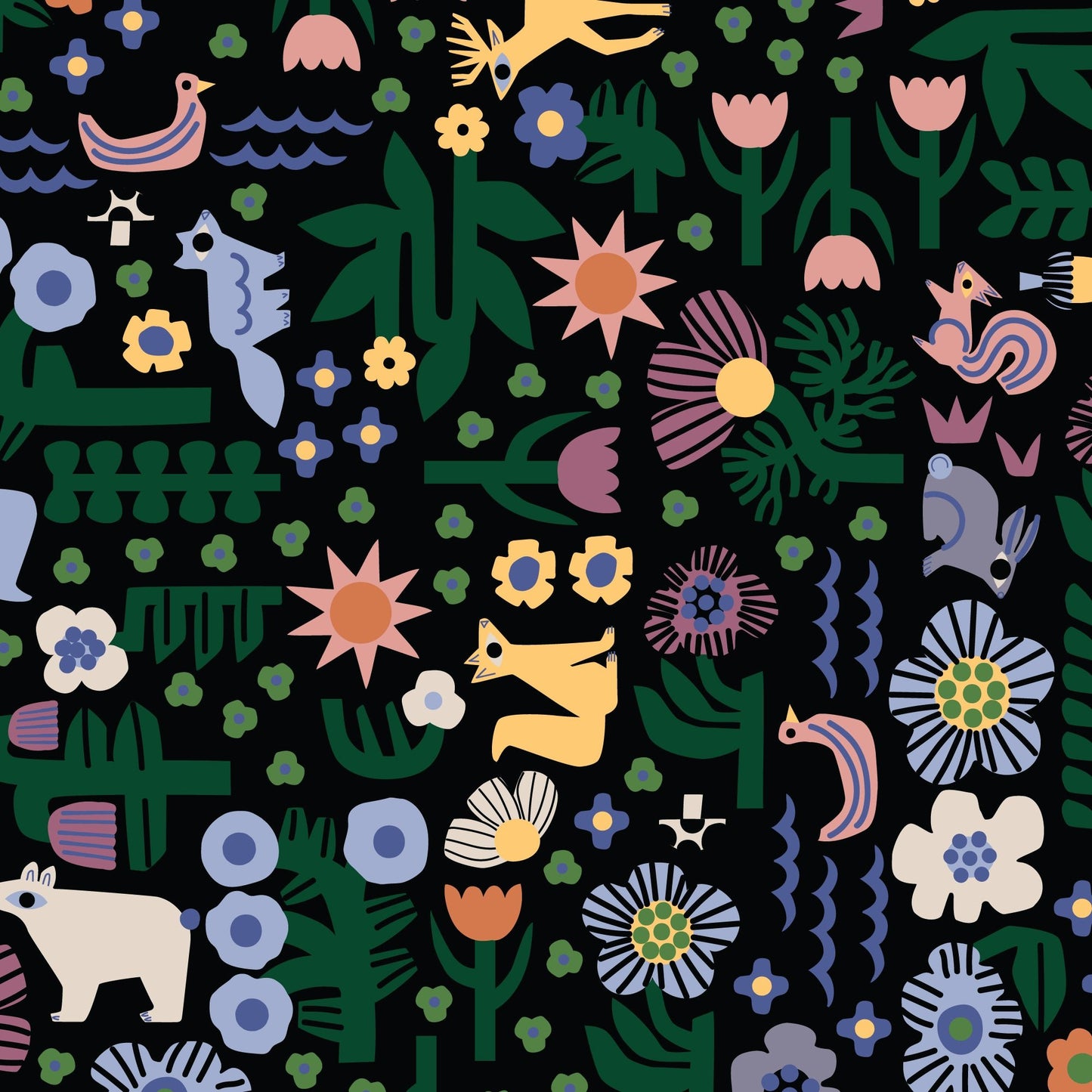 Nightdreams - Fern Grove - Leah Duncan - Cloud 9 Fabrics - Poplin - Simplifi Fabric