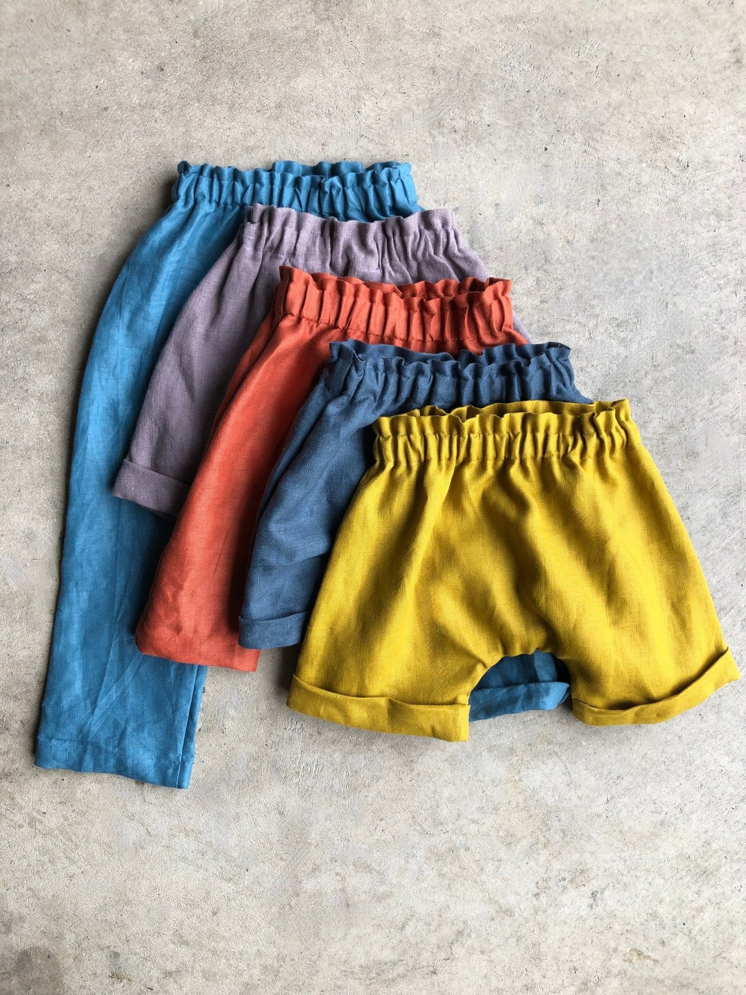 Nino Harem Shorts and Pants (newborn - 5yrs) PDF Sewing Pattern - Atelier Mimito - Simplifi Fabric