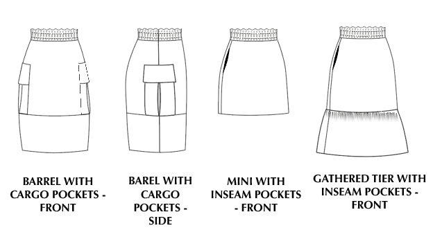 Nox Skirt - Paper Sewing Pattern - Sew Different