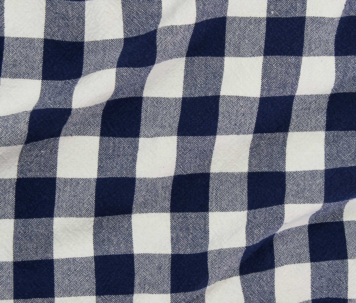Organic Cotton Checkered - Navy - Simplifi Fabric