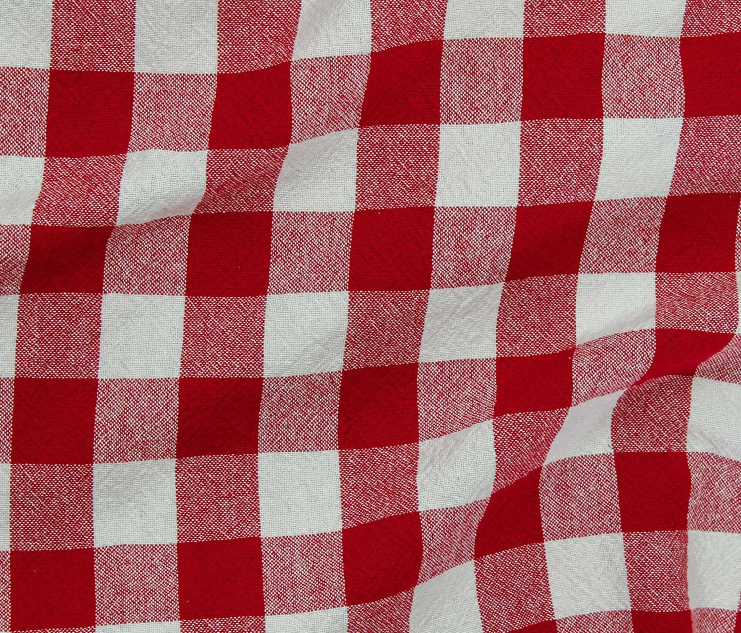Organic Cotton Checkered - Red - Simplifi Fabric