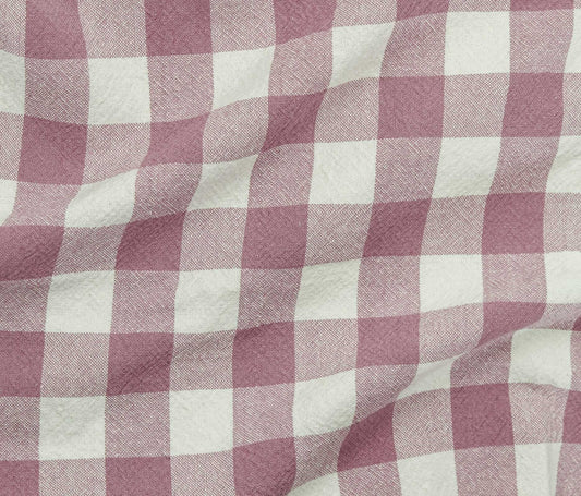 Organic Cotton Checkered - Vintage Rose - Simplifi Fabric