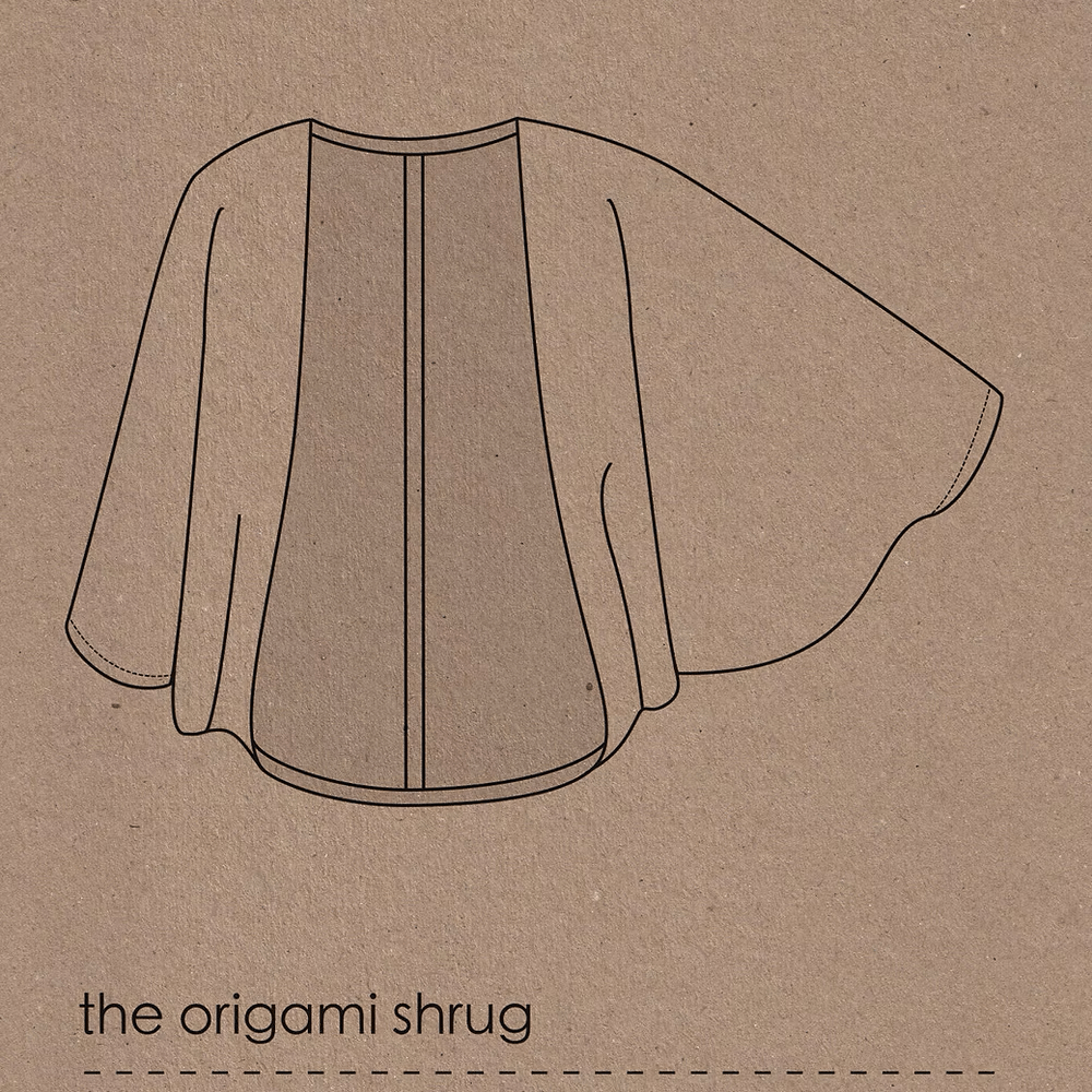 Origami Shrug Paper Pattern - Two Stitches Patterns - Simplifi Fabric