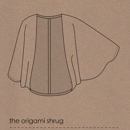 Origami Shrug Paper Pattern - Two Stitches Patterns - Simplifi Fabric