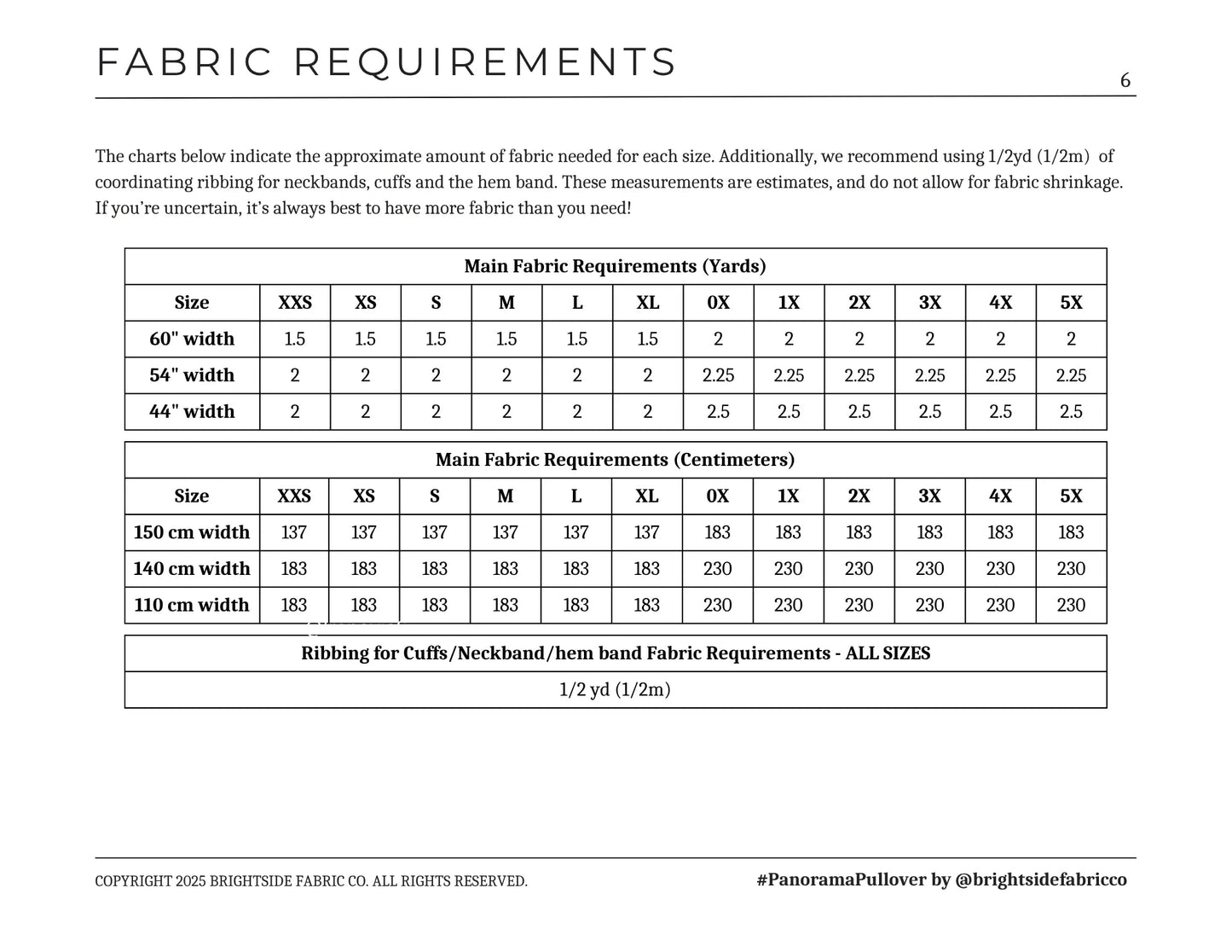 Panorama Pullover Sewing PDF Pattern - Brightside Fabric Co. - Simplifi Fabric