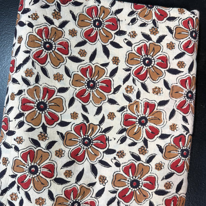 Petals Parchment  - Bagru Indian Cotton Block Print