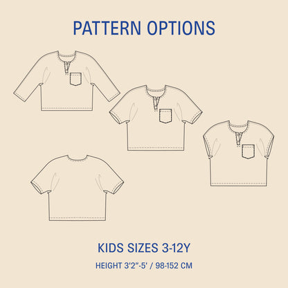 Una Shirt Kids' Paper Pattern - Wardrobe by Me