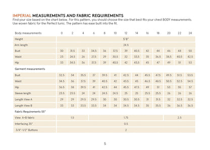 Perfect Tunic Womens Paper Pattern - Wardrobe by Me - Simplifi Fabric
