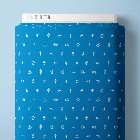 Petite Produce - Blue - Nice Nice - Emily Taylor - Cloud 9 Fabrics - Poplin - Simplifi Fabric