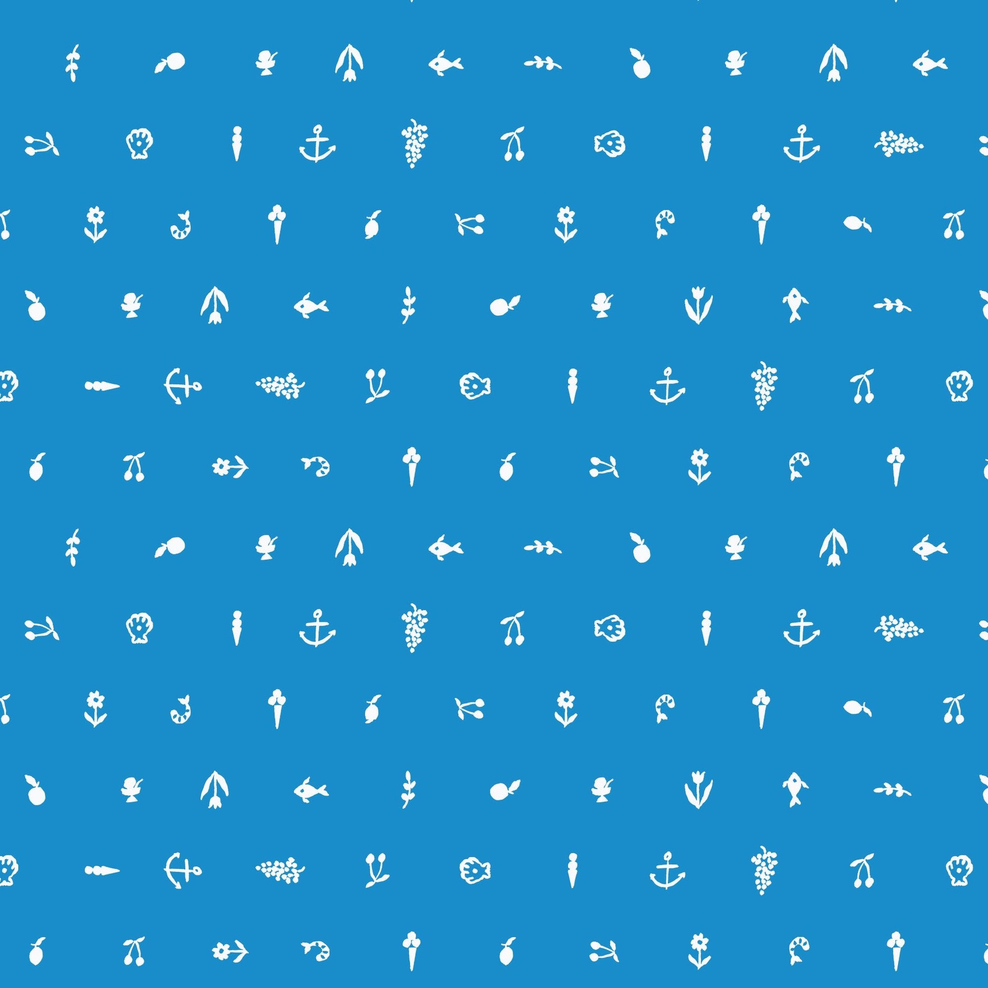 Petite Produce - Blue - Nice Nice - Emily Taylor - Cloud 9 Fabrics - Poplin - Simplifi Fabric